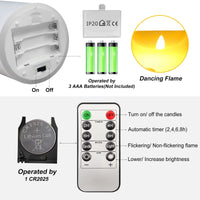 1 x RAW Customer Returns ILEEDear LED candles, flameless candles with remote control timer function, battery candles, LED stick candles, flameless candles, moving flame, set of 3 - RRP €21.19