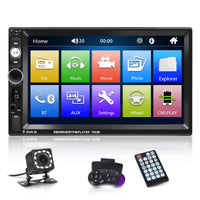 1 x RAW Customer Returns NHOPEEW Double Din Radio Supports Android iPhone Mirror Link 2 Din 7 Inch Touch Display Car Radio with Bluetooth Handsfree Dual USB SD AUX Steering Wheel Control Rear View Camera - RRP €60.92