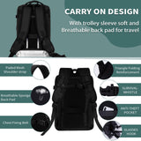 1 x RAW Customer Returns VOESLD for Easyjet hand luggage 45x36x20, hand luggage backpack men women laptop backpack waterproof, travel backpack hand luggage black airplane for all major airlines, with USB port 32L - RRP €39.99