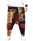 1 x RAW Customer Returns YAOBAOLE Baggy Pants Men Harem Pants Men Long Yoga Men Harem Pants Baggy Men Harem Pants with Printed Black XL - RRP €26.95