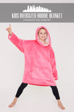 4 x Brand New CityComfort Oversized Hoodie Blanket Hoodie Kids Fleece Oversized Poncho Girls Pink  - RRP €97.12