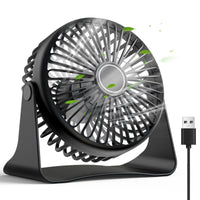 1 x RAW Customer Returns Lafhome USB Desk Fan, Portable Table Fan 360 Adjustable Head Mini Desktop Fan with 3 Speeds Powerful Wind Quiet Operation, Personal Fan Black - RRP €14.99