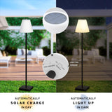 1 x RAW Customer Returns Postlucky Solar Floor Lamp Outdoor Floor Lamp with Light Sensor Dimmable Warm White and RGB Battery Floor Lamp Wireless 2-in-1 Rechargeable LED Floor Lamp Outdoor Waterproof for Outdoor Garden Terraces Square  - RRP €79.99