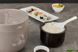 1 x RAW Customer Returns Yum Asia Tsuki Mini Rice Cooker with Shinsei Ceramic Bowl 2.5 Cups, 0.45 Liter , 5 Rice Cooking Functions, 2 Multicooker Functions, Hidden LED Display, 220-240V Pebble Grey  - RRP €99.9