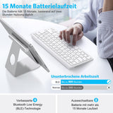 2 x RAW Customer Returns Emetok German Bluetooth keyboard, ultra-thin QWERTZ compatible with iPad 10.2 9.7, iPad Pro 11 iPad Pro 12.9, iPad Air iPad Mini iPhone, including 2 AAA batteries, stable connection - RRP €27.0