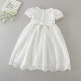 1 x RAW Customer Returns Leideur Baby Girl Baptism Dress Long White Wedding Dresses Formal Wedding Dresses for Newborns White 3pcs, 12 Months  - RRP €39.99