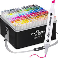 3 x RAW Customer Returns STATIONERY ISLAND Alcohol Marker Set, 80 Colors, Double Tip Marker Pens Set with Carrying Case, Twin Marker for Graffiti, Manga, Painting, Drawing, Design - RRP €62.46