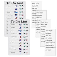 2 x Brand New DSLSQD Pack of 2 checklists for children, checklist boards, to-do list checklists board, portable schedule planner, task planning list with 4 blank cards, for home travel, learning planning, schedule reminder - RRP €33.6