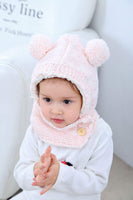 3 x Brand New Kauftree Baby Toddler Slip-on Hat Scarf Hat Winter Knitted Hat Boys Girls 6-18 Months, Pink  - RRP €61.92