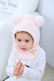 3 x Brand New Kauftree Baby Toddler Slip-on Hat Scarf Hat Winter Knitted Hat Boys Girls 6-18 Months, Pink  - RRP €61.92