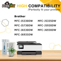 1 x RAW Customer Returns DOREINK LC3219XL Multipack for Brother LC3219XL LC 3219 XL LC3217 cartridges, for printer cartridges Brother MFC j5330dw, MFC-J5730DW MFC-J5335DW MFC-J6930DW MFC-J6530DW MFC-J5930DW MFC-J6935DW pack of 9  - RRP €35.99