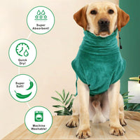 1 x Brand New Oslueidy Dog Bathrobe Cotton, Bath Towel Pet Coat Absorbent Bath Towel Dog Bathrobe Coat Soft Cat Drying Bath Towel Dog Bathrobe Hooded Bath Towel Pet Drying Towel - RRP €20.4