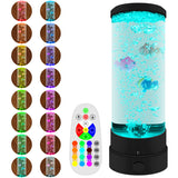 1 x RAW Customer Returns ALEENFOON Fish Lava Lamp Aquarium Bubble Light Lamp with Fish, Aquarium Mood Lamp with Remote Control for Decoration USB Color Night Decoration - RRP €31.99