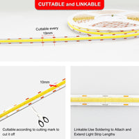 1 x RAW Customer Returns TTWAY CCT COB LED strip 10M, dimmable 2700K- 6500K 24V adjustable white LED strip lights set with RF control and adapter, 608LEDs m CRI93 double white LED strip for indoor, room, DIY. - RRP €67.82