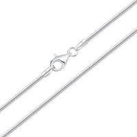 1 x RAW Customer Returns DTPsilver 925 Sterling Silver Robust Necklace Snake Chain - Lobster clasp - Width 2 mm - Length 40 cm - RRP €41.2