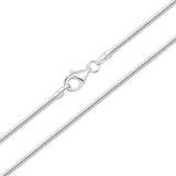 1 x RAW Customer Returns DTPsilver 925 Sterling Silver Robust Necklace Snake Chain - Lobster clasp - Width 2 mm - Length 40 cm - RRP €41.2