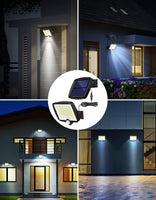 1 x RAW Customer Returns MPJ solar lamps for outdoors, 118 LED solar light outdoors with motion detector, IP65 waterproof, 120 lighting angle, solar wall light for garden with 5m cable - RRP €15.12