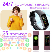 1 x RAW Customer Returns Activity Tracker for Women Men 1.1 AMOLED Screen Fitness Watches with Heart Rate Blood Pressure Sleep Monitor Calorie Tracking Step Counter Smart Band for Android and iPhone Purple 2  - RRP €30.24