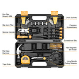 1 x RAW Customer Returns DEKO TZ62 Tool Set General Household Hand Tool Kit with Tool Box Plastic Case - RRP €29.99