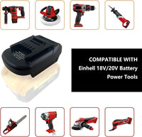 1 x RAW Customer Returns TPDL for Einhell battery adapter converter, for Dewalt Milwaukee 18V Li-Ion battery works for Einhell 18V Li-Ion power tool No battery  - RRP €22.18