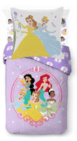 1 x RAW Customer Returns Jay Franco Disney Princess Heart of Gold 100 Cotton 3 Piece Bedding Set 135x200cm Single Bed Size - Duvet Cover Fitted Sheet 90x200 cm Pillowcase 80x80 cm - RRP €41.0