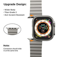 1 x RAW Customer Returns LULULOOK Strap Compatible with Apple Watch Ultra 2 Ultra 49mm, Ultralight Replacement Straps Made of Grade 2 Titanium Sandblasted with DLC Coating for iWatch Ultra Strap, Wide 24mm - RRP €65.28