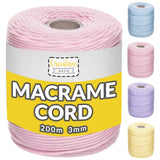 1 x RAW Customer Returns Creative Deco 200m Pastel Pink Macrame Yarn Cotton Polyester Cord Cotton String 656 Feet 2-3mm Thick Large Roll Natural Strong Perfect for Crafts, DIY, Handicrafts Knitting - RRP €12.8