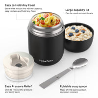 1 x RAW Customer Returns Thermos container for food Thermos food container Stainless steel food container Food vessel Lunch box Thermo mug for food baby food soup - RRP €21.17