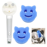 4 x Brand New Smiley Sponge Handle with 2 Smiley Sponge Brushes, for Cleaning, Scrub Brush,Cleaning Brush,Dish Brush. The Smiley Sponge Handle is Compatible with Dad Sponge - RRP €81.6