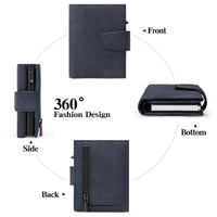 1 x RAW Customer Returns SENDEFN card holder with coin pocket Men s wallet RFID protection Genuine leather wallet Mini wallet men slim wallet Pop-up card holder Aluminum clip - RRP €36.54