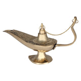 1 x RAW Customer Returns JMD Handcrafted Brass Aladdin Genie Lamps Incense Burners 12-Inch  - RRP €32.51