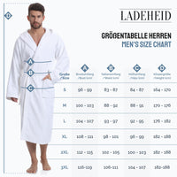 1 x RAW Customer Returns Ladeheid Bathrobe 100 Cotton Men s Homewear LA40-190 Black-30 Dark Gray-12, L  - RRP €37.3