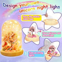 1 x RAW Customer Returns JKGIFTS DIY Unicorn Gifts for Girls 3-9, Girls Gifts 3-10 Years Gifts Children Night Light Toys from 4-9 Years Girls Craft Set Birthday Gift Christmas - RRP €13.1