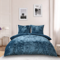 1 x RAW Customer Returns CAROMIO warm plush bed linen 200x200cm turquoise cuddly fluffy reversible bed linen warm winter fleece blanket cover double bed duvet cover with button closure and 2 pillowcases 80x80cm - RRP €38.3