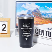 1 x RAW Customer Returns Hestya farewell gift colleagues thermal mug 600 ml thank you for everything insulated mug coffee mug with lid straw thank you gift for job change retirement colleague work colleague black  - RRP €18.14