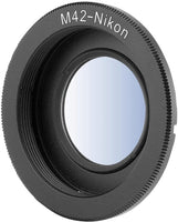 1 x RAW Customer Returns SMARTECH Adapter Ring M42 To Compatible with Nikon - Lens Adapter M42 To Ai Camera - With Lens - RRP €16.9