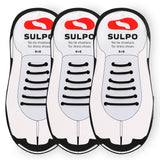 1 x RAW Customer Returns SULPO 3 pairs of shoelaces for lace-up shoes - no ties - elastic silicone shoelaces - for leather shoes, tuxedo shoes - shoelace replacement, loopless shoelaces - RRP €14.98