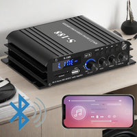 1 x RAW Customer Returns 2.1-channel amplifier, mini hifi stereo amplifier, 800W Bluetooth 5.0 for home speakers 40W x 2 50W passive subwoofer with USB TF slot MP3 player LCD display with remote control - RRP €59.99