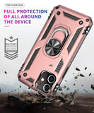 1 x Brand New KUAWEI Case for iPhone 12 Pro Max, 360 Rotating Stand Ultimate Military Double Layer Reinforced Protection with Bumper Defense for iPhone 12 Pro Max 6.7 Rose Gold  - RRP €15.11