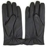 1 x RAW Customer Returns ZLUXURQ Men s Soft Black Lambskin Touchscreen Driving Gloves with Cashmere Lining - RRP €25.03