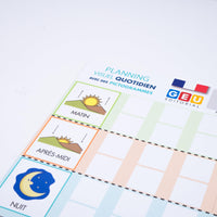 1 x RAW Customer Returns Organizer for children Structured daily planner with 140 vocabulary cards pictograms for autism ADHD - Effective daily routines with visual aids for children with ASD French  - RRP €18.95