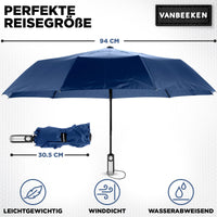 1 x RAW Customer Returns VAN BEEKEN Travel Umbrella-Compact Umbrella for Travel, Portable Windproof Umbrellas for Rain-Small Automatic Durable Mini Foldable for Bag, Backpack, Handbag Blue  - RRP €16.13