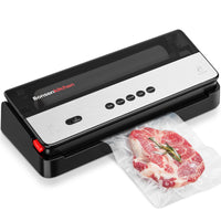 1 x RAW Customer Returns Bonsenkitchen vacuum sealer, for dry and moist food, vacuum sealer with built-in cutter, 1 roll of foil bags, 5 professional foil bags, automatic - RRP €49.18