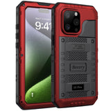 1 x RAW Customer Returns Beeasy for iPhone 15 Pro Case Waterproof Outdoor Shockproof Metal Protective Case, Military 360 Degree Armor Case Dustproof with Screen Protector Robust Hardcase Heavy Duty Cell Phone Case 6.1 , Red - RRP €32.26