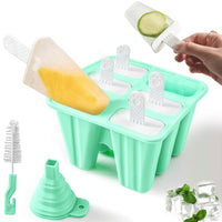 1 x Brand New Ice Cream Molds Silicone, Popsicle Molds Set with 6 Cavities, Ice Lolly Molds BPA Free Ice Cream Molds with Stick, Food Grade Reusable Ice Cream Mold for Kids and Adults DIY - RRP €9.19