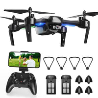 1 x RAW Customer Returns Wipkviey T6 Drone with Camera 1080P HD, FPV RC Quadcopter with 2.4G WiFi Transport Live Video, Altitude Hold, Headless Mode, for Adults Beginners, 2 Batteries, 28-32 Min Flight Time - RRP €99.99