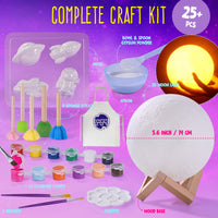 1 x RAW Customer Returns LAOESE crafts for girls 6 7 8 9 10 11 12 years, craft set children s moon lamp painting set, children s toy creative gift for boys aged 6 and over, girls gift ideas painting, Easter gifts for children - RRP €20.98