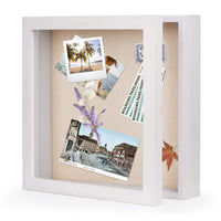 1 x RAW Customer Returns Love-KANKEI 3D picture frame 28 x 28 cm wooden object frame for filling shadow box frame with 8 pins, gift for family friends etc. white  - RRP €24.99