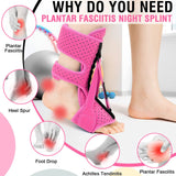 2 x RAW Customer Returns DERJLY Plantar Fasciitis Night Splint, Upgraded 3 Adjustable Straps, Plantar Fasciitis Relief Splint, Night Splints, Plantar Fasciitis Brace with Soft Memory Foam Pad Pink  - RRP €42.0