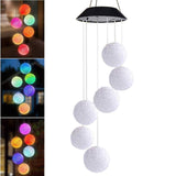 1 x RAW Customer Returns Lixada Solar Wind Chimes for Outdoor Use, Wind Chime Solar Garden Light Garden Lighting Solar Light Decorative Garden Garden Lamp Waterproof LED Solar Lamps for Patio Deck Yard Lawn Backyards Paths - RRP €16.99